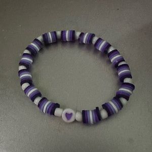 Cute purple clay bracelet
